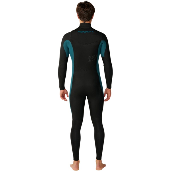 2026 Rip Curl Heren Dawn Patrol 4/3mm Borst Ritssluiting Wetsuit 16QMFS - Green